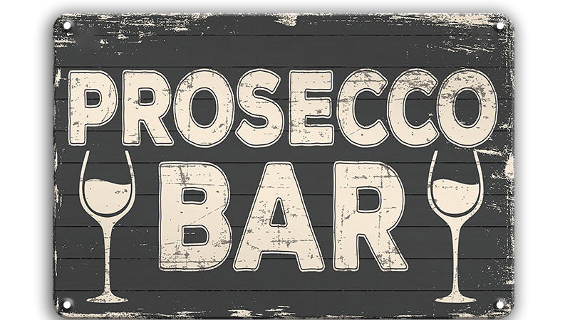 Metalen wandbord | Prosecco bar |