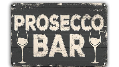 Metalen wandbord | Prosecco bar |