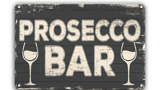 Metalen wandbord | Prosecco bar |