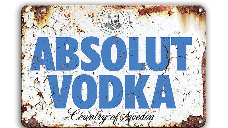 Metalen wandbord | Absolut Vodka |