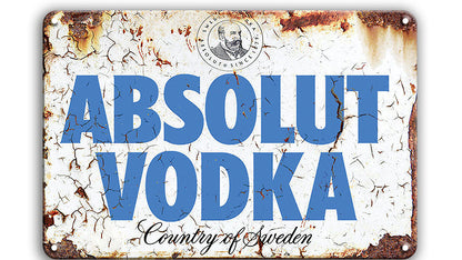 Metalen wandbord | Absolut Vodka |