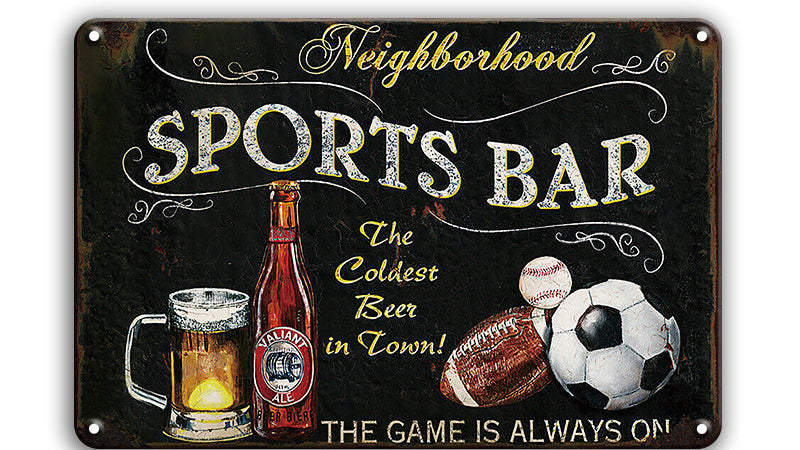 Metalen wandbord | Sports bar |