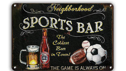Metalen wandbord | Sports bar |