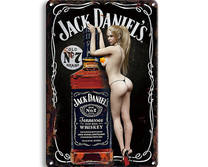 Metalen wandbord | Jack Daniels | Vrouw |