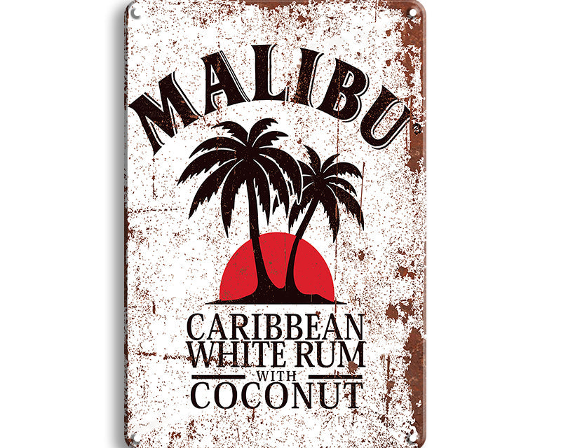 Metalen wandbord | Malibu | Caribbean white rum |