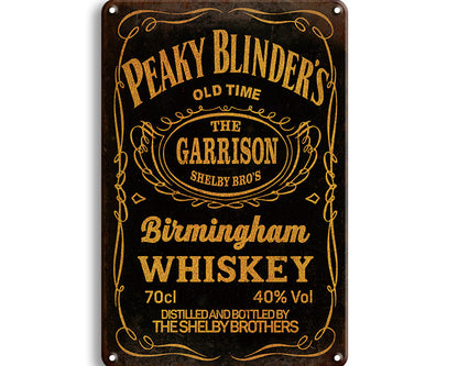 Metalen wandbord | Peaky Blinders | The Garrison | Birmingham Whiskey |
