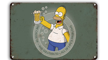 Metalen wandbord | Homer Simpson |
