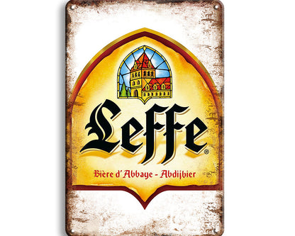 Metalen wandbord | Leffe | Biere d' Abbaye | Abdijbier |