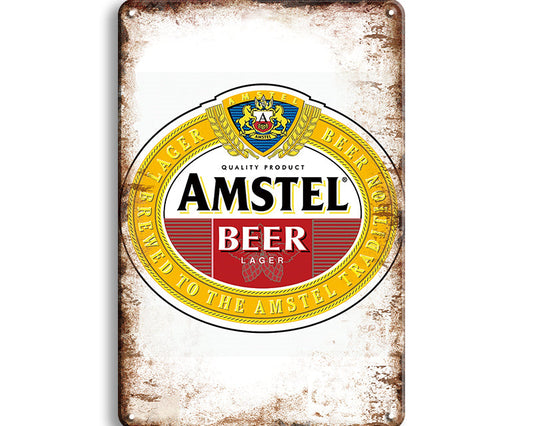 Metalen wandbord | Amstel beer | Lager |