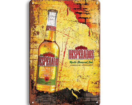 Metalen wandbord | Desperados | Fles |