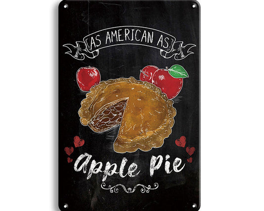 Metalen wandbord | As American as apple pie |