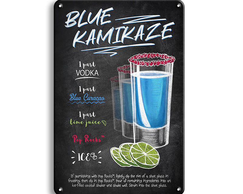 Metalen wandbord | Blue Kamikaze |