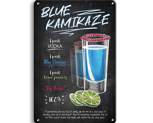 Metalen wandbord | Blue Kamikaze |
