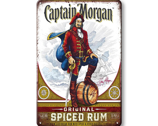 Metalen wandbord | Captain Morgan | Original spiced rum |