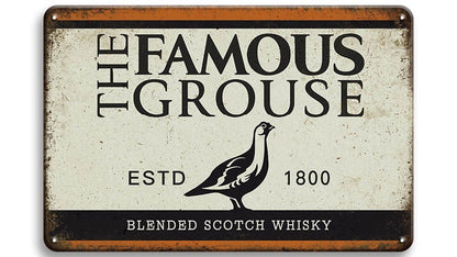 Metalen wandbord | The Famous Grouse | ESTD 1800 |