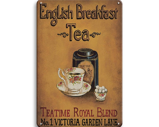 Metalen wandbord | English breakfast tea |