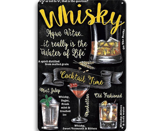 Metalen wandbord | Whisky |