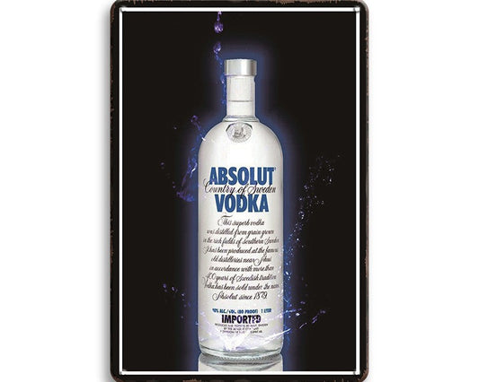 Metalen wandbord | Absolut vodka |