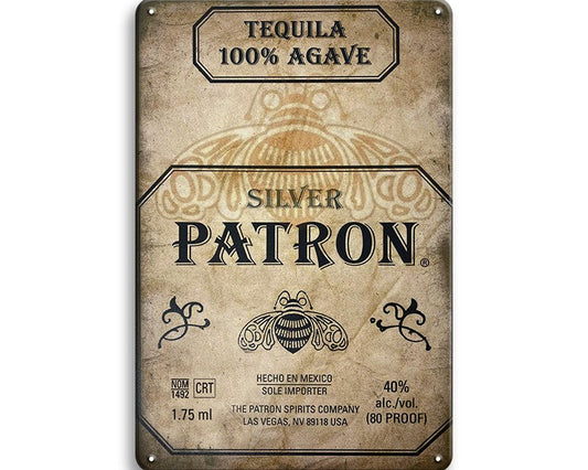 Metalen wandbord | Patron Silver tequila |