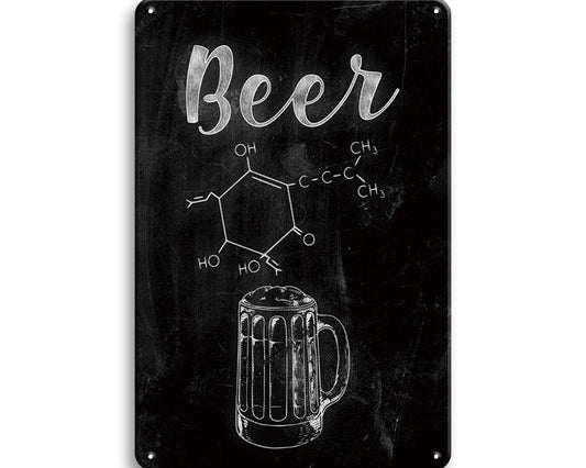 Metalen wandbord | Beer | Molecuulformule |