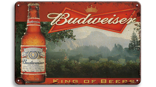 Metalen wandbord | Budweiser | King of beers |