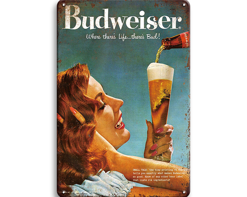 Metalen wandbord | Budweiser |