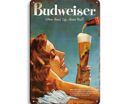 Metalen wandbord | Budweiser |