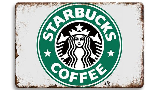 Metalen wandbord | Starbucks Coffee |