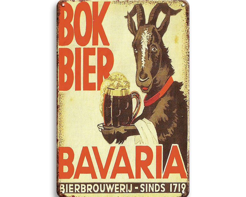 Metalen wandbord | Bavaria | Bok bier |