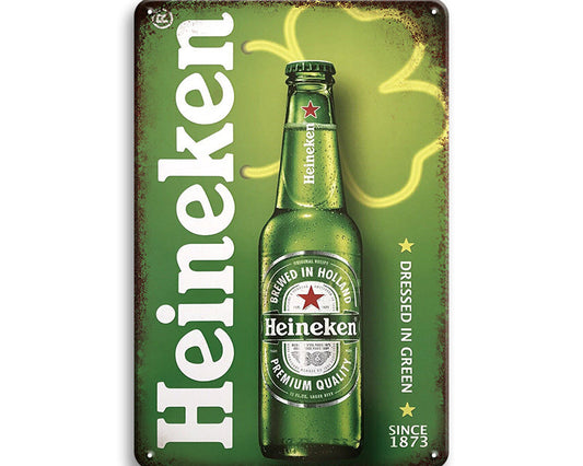 Metalen wandbord | Heineken | Dressed in green |