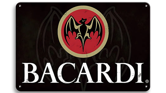 Metalen wandbord | Bacardi logo zwart |