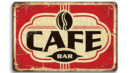 Metalen wandbord | Cafe bar |