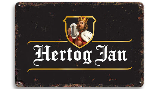 Metalen wandbord | Hertog Jan zwart |