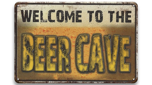 Metalen wandbord | Welcome to the beer cave |