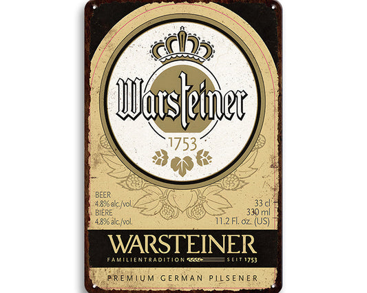 Metalen wandbord | Warsteiner |