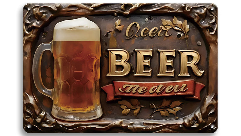 Metalen wandbord | Beer |