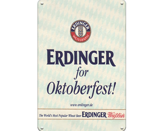 Metalen wandbord | Erdinger for Oktoberfest! |