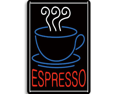 Metalen wandbord | Espresso |