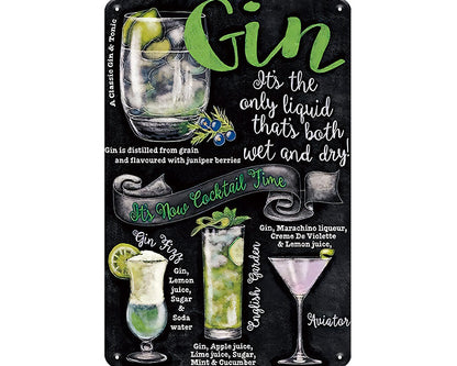 Metalen wandbord | Gin |
