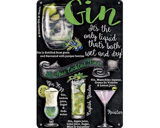 Metalen wandbord | Gin |