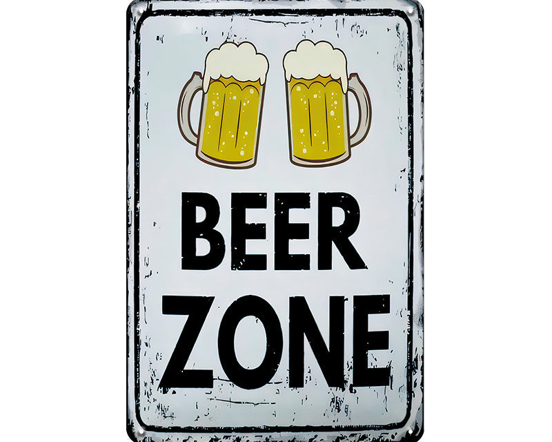 Metalen wandbord | Beer zone |