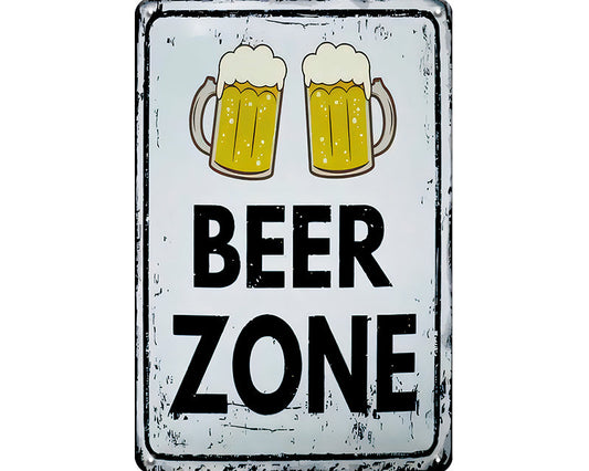 Metalen wandbord | Beer zone |