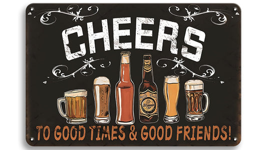 Metalen wandbord | Cheers | To good times & good friends! |