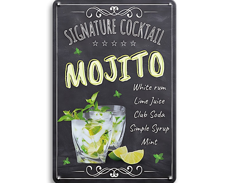 Metalen wandbord | Mojito | Signature cocktail |