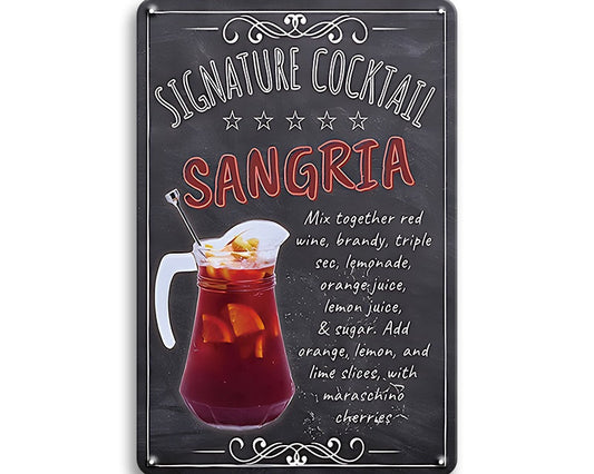 Metalen wandbord | Sangria | Signature cocktail |