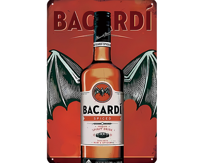 Metalen wandbord | Bacardi | Premium spirit drink |