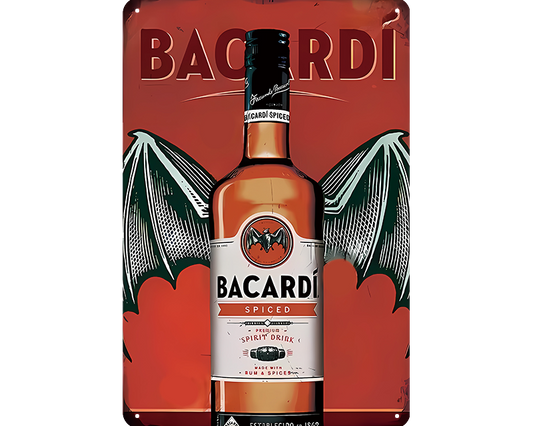 Metalen wandbord | Bacardi | Premium spirit drink |