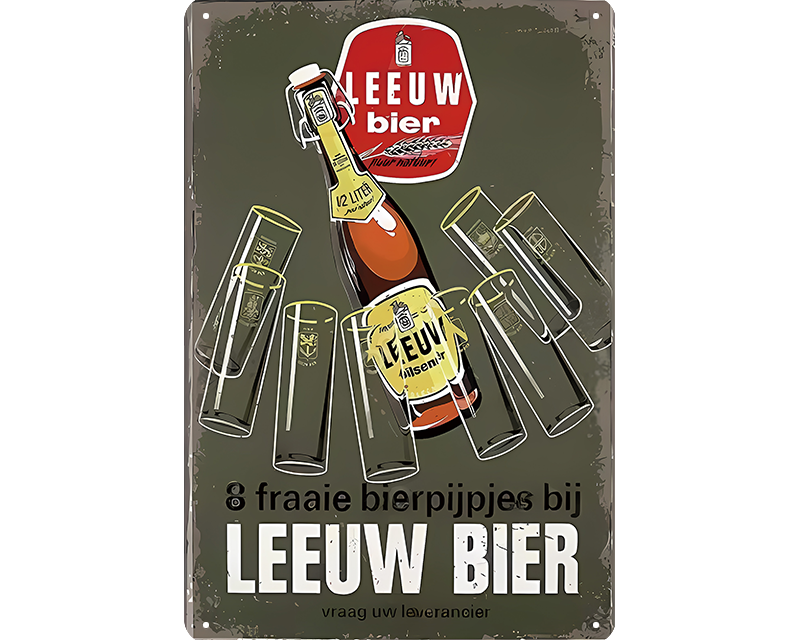 Metalen wandbord | Leeuw bier |