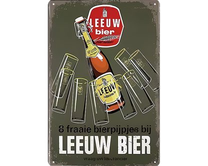 Metalen wandbord | Leeuw bier |