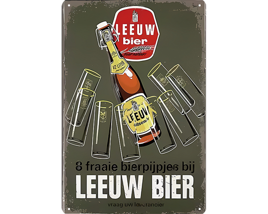 Metalen wandbord | Leeuw bier |